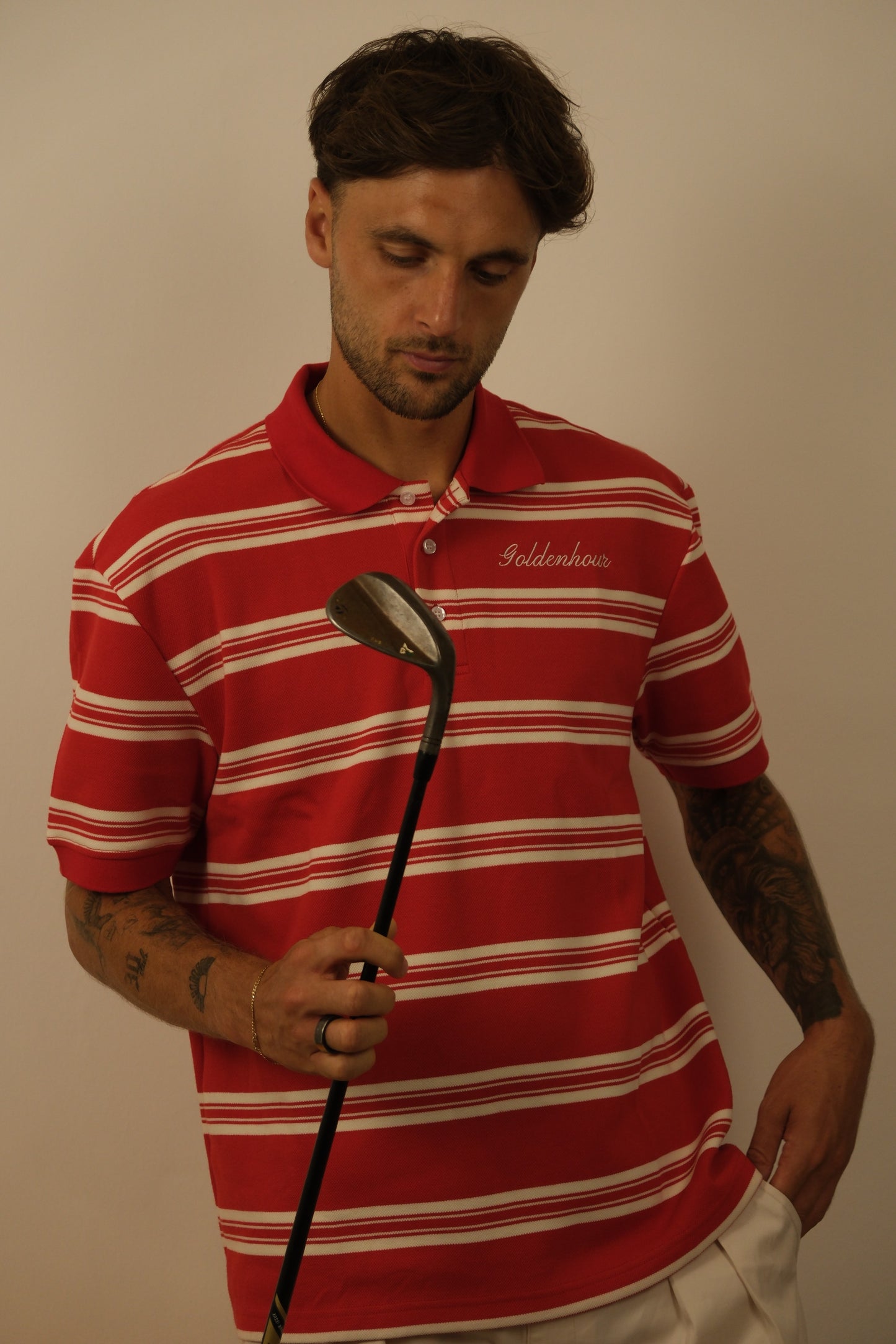 Stripe Pique Polo